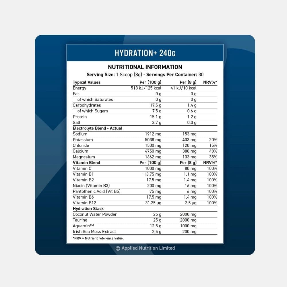 Applied Nutrition Hydration+ Electrolyte & Vitamin Mix - 30 Servings 2