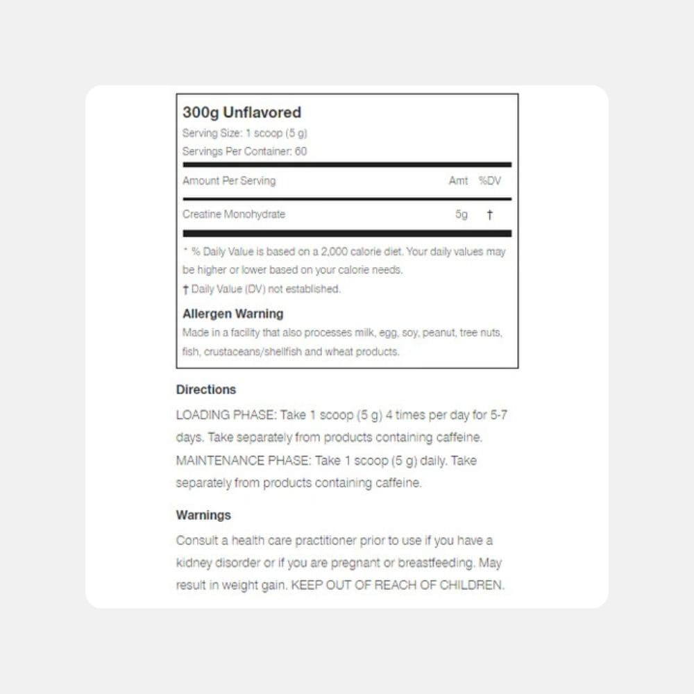 Micronized Creatine Monohydrate Powder - 300g for Enhanced Performance 4