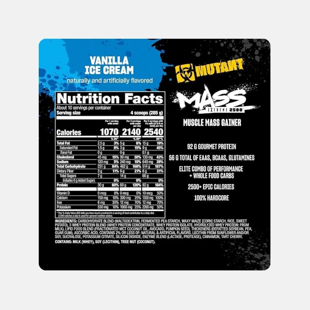 Mutant Mass High-Calorie Muscle Gainer - 5 lb 5