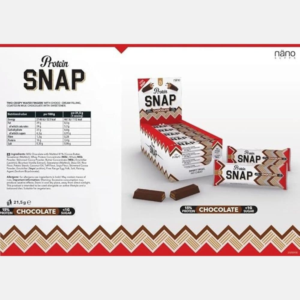 Nano Supps SNAP Chocolate Wafer Bar - Gluten-Free Snack 2