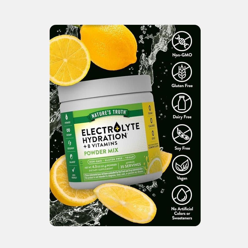 Lemon Electrolyte Powder Mix for Hydration (35 Servings) 5