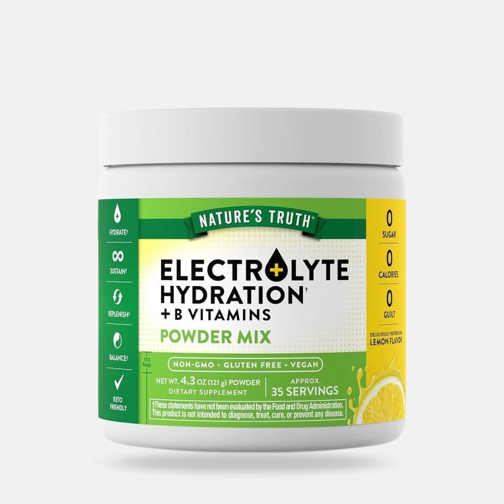 Lemon Electrolyte Powder Mix for Hydration (35 Servings)