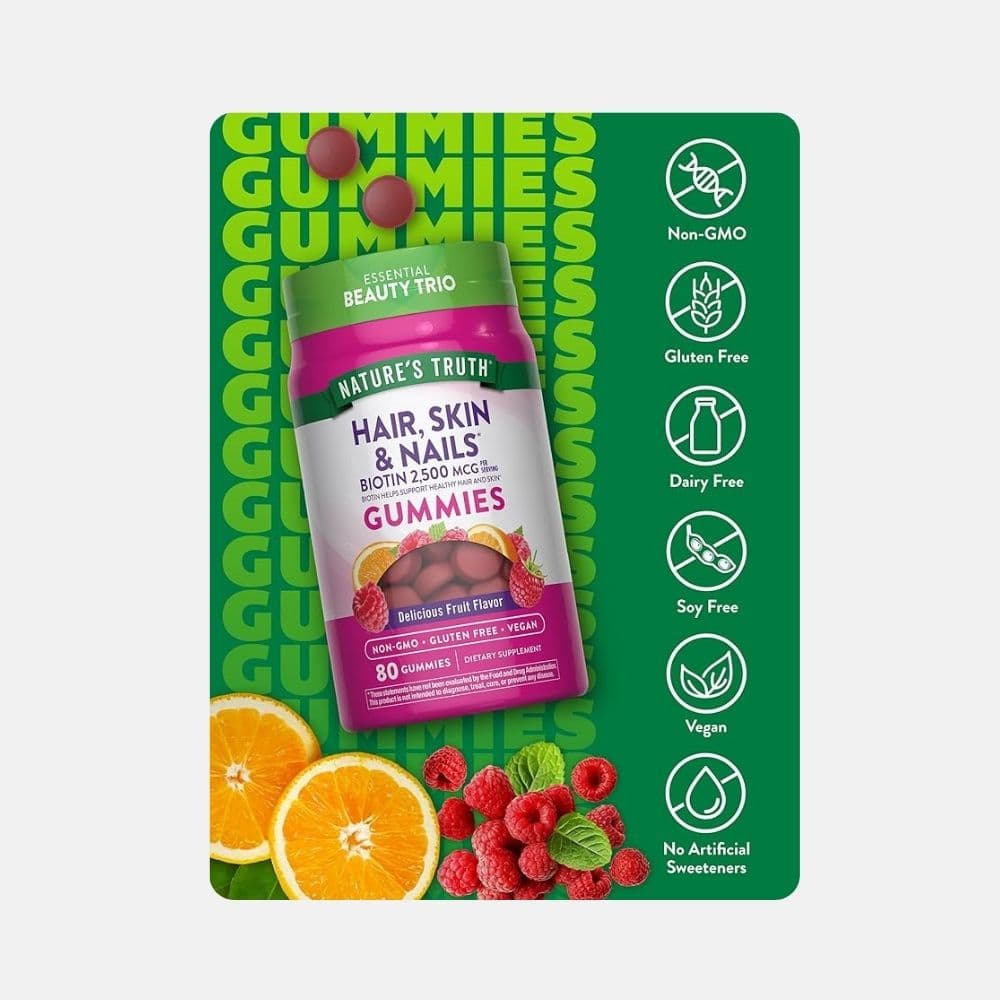 Nature’s Truth Vegan Hair Skin & Nails Gummies - 80 Count 5