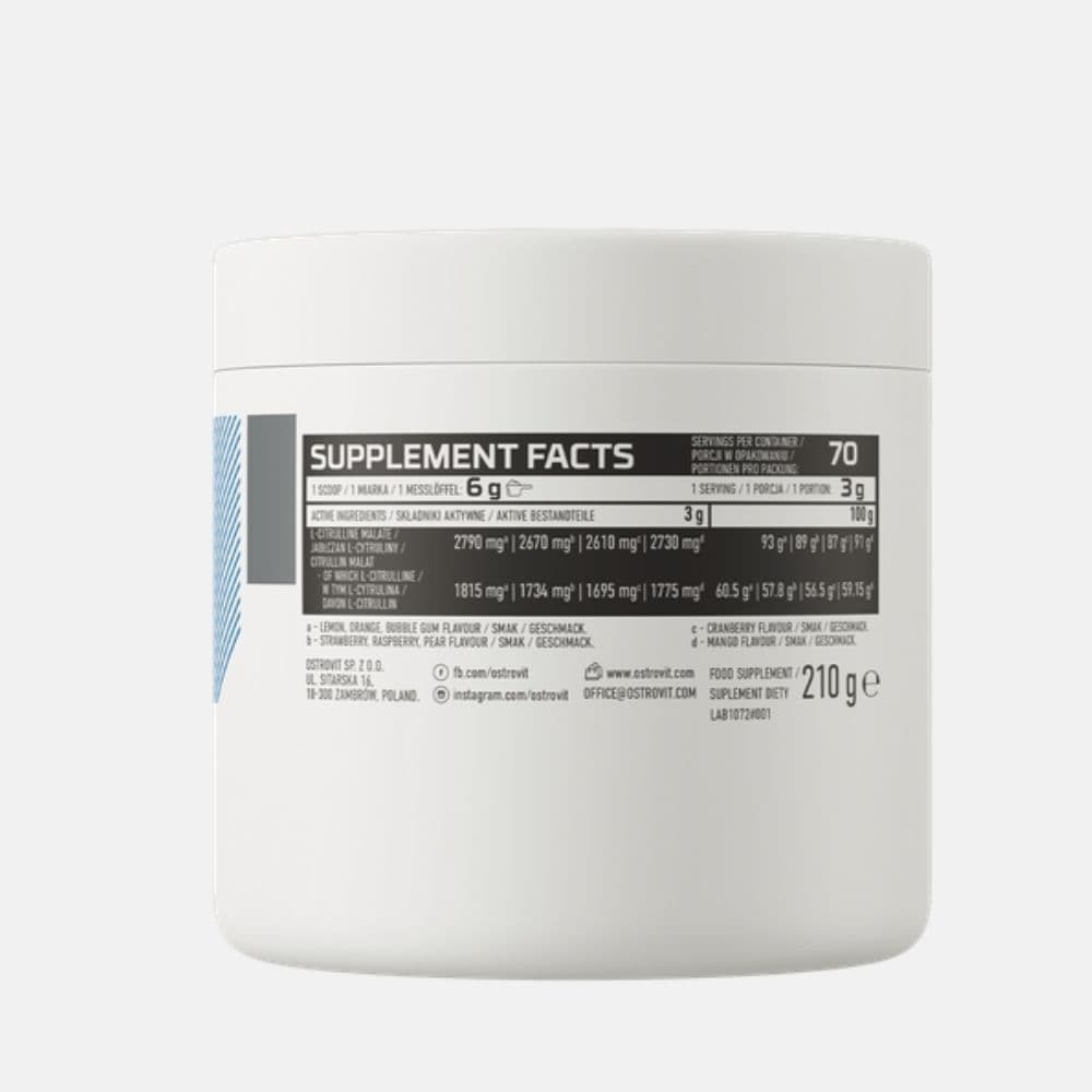 OstroVit Citrulline Malate Powder - 210g Supplement 2