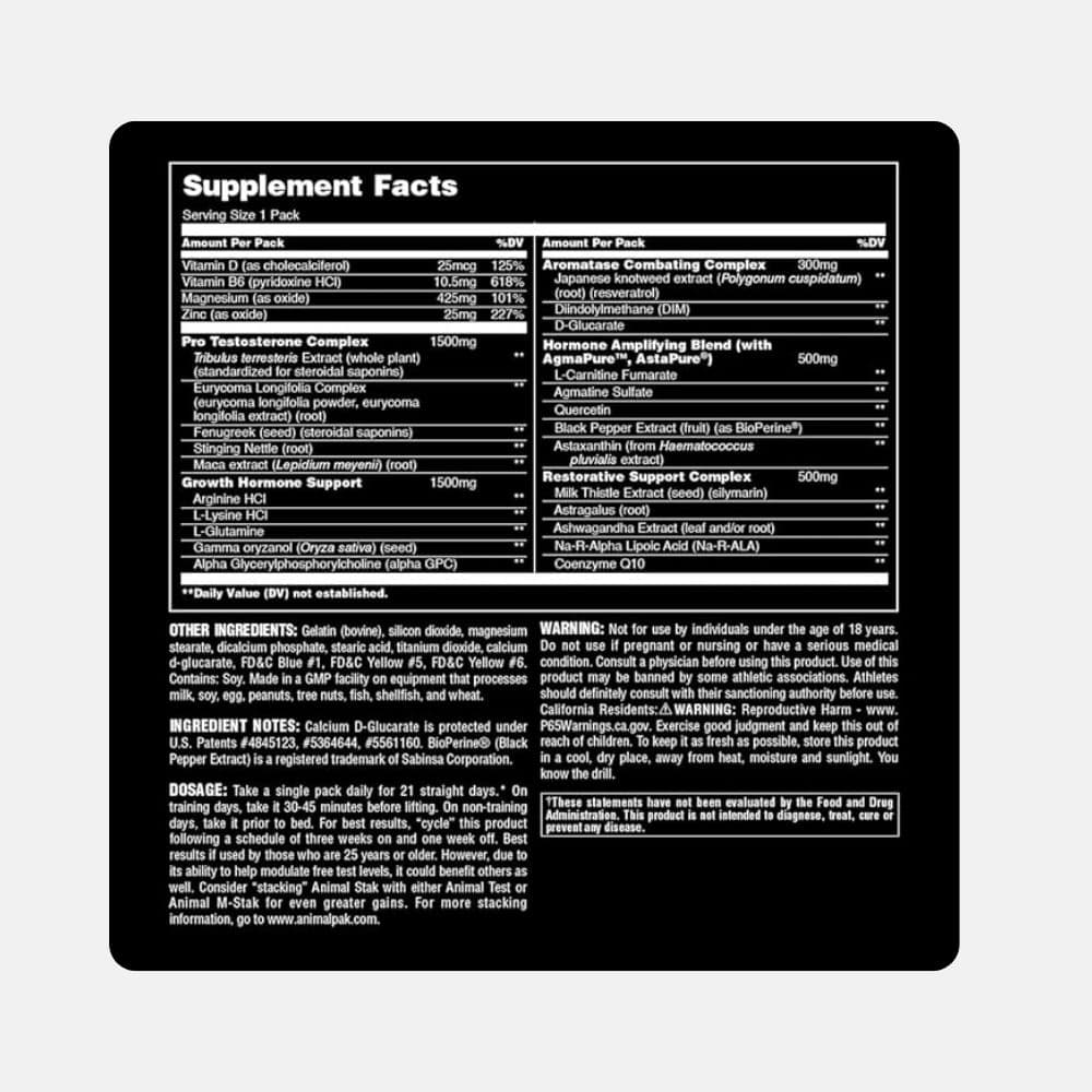 Universal Nutrition Animal Stak - 21 Daily Packs for Support 2