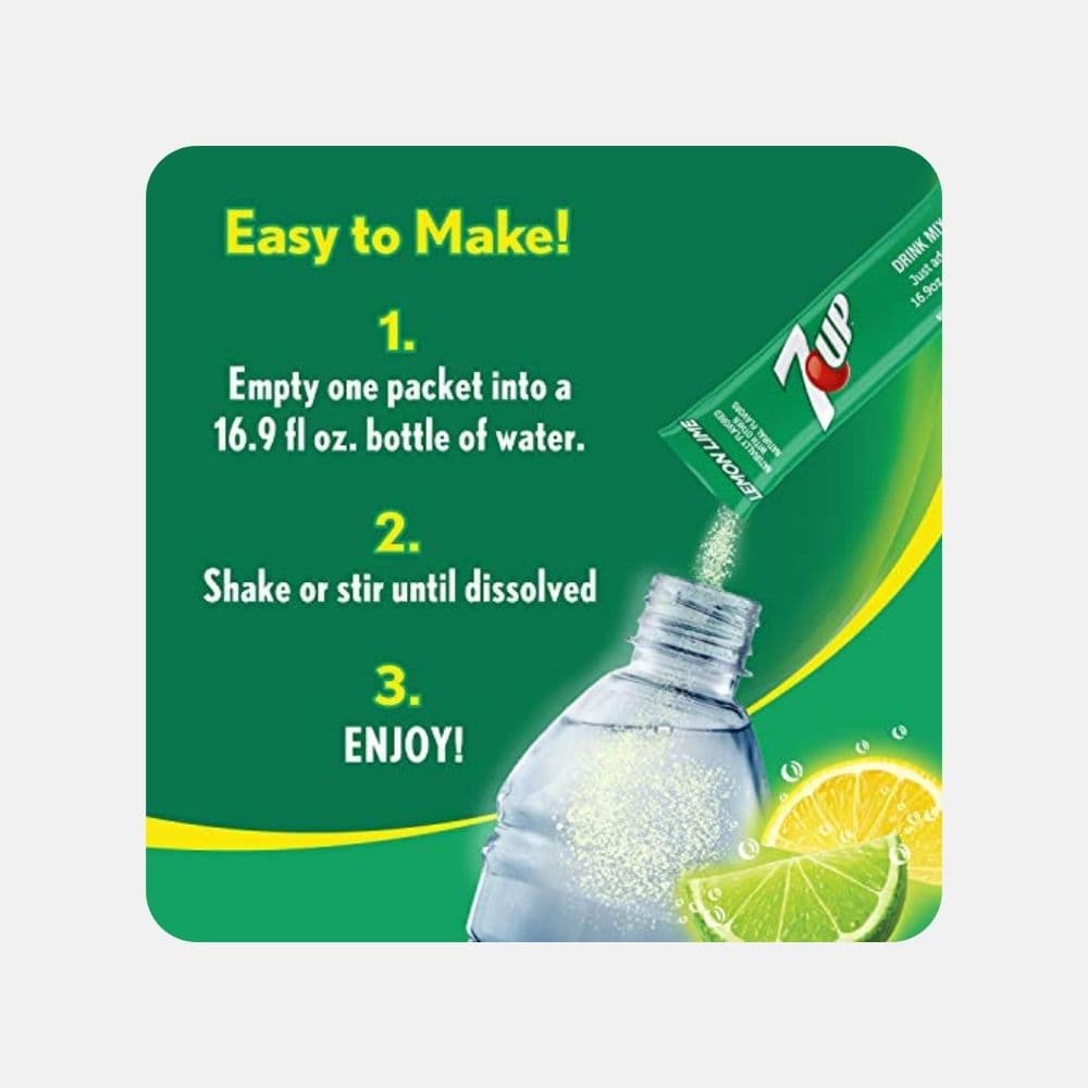 7-UP Sugar-Free Lemon Lime Drink Mix 2.2g 3