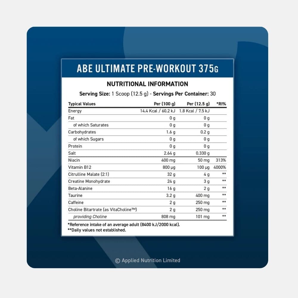 Applied Nutrition ABE Pre-Workout Powder - 375g 7