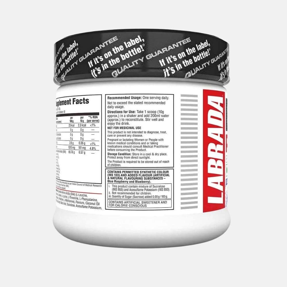 Labrada EAA Power Blue Razzberry 300g - Vegan Amino Acids 3